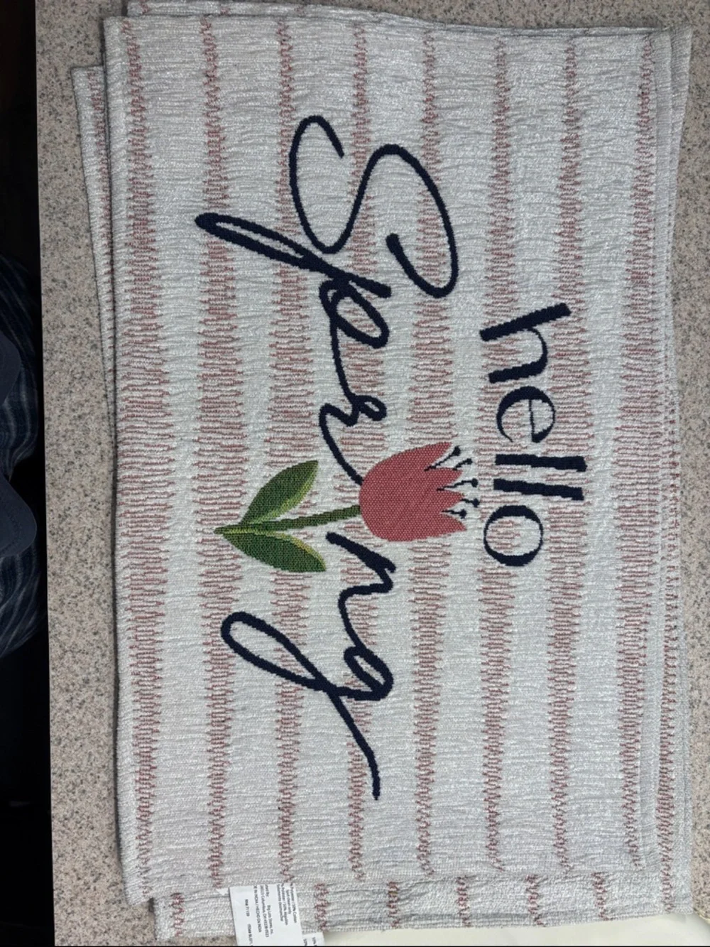 Set of 6 Hello Spring Embroidered Accent placemats